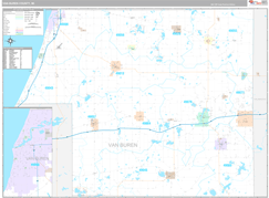 Van Buren County, MI Digital Map Premium Style